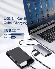 Load image into Gallery viewer, Ankmax P631HG USB C Hub Ethernet Adapter with 4K HDMI, 1Gbps Ethernet , 3 USB 3.1, 60W PD

